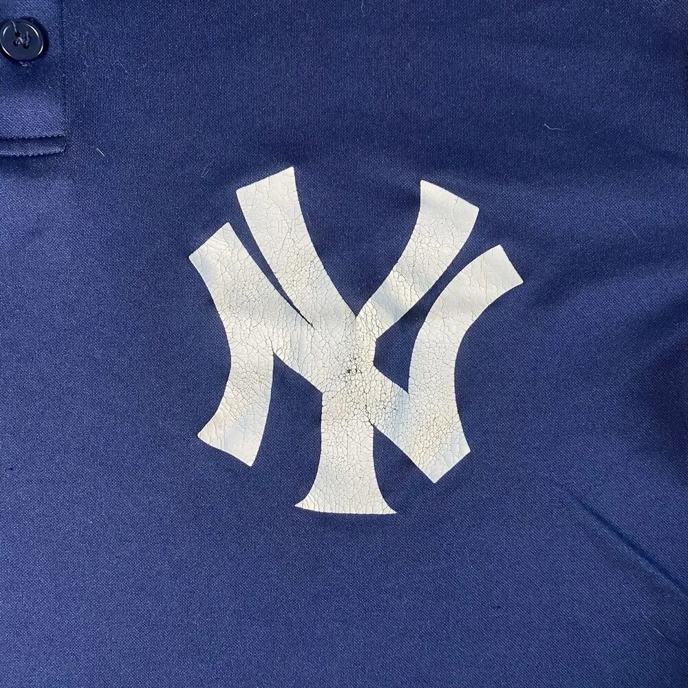VTG New York Yankees MLB Majestic Cool Base Pullover Practice Jersey Men's L-Xl